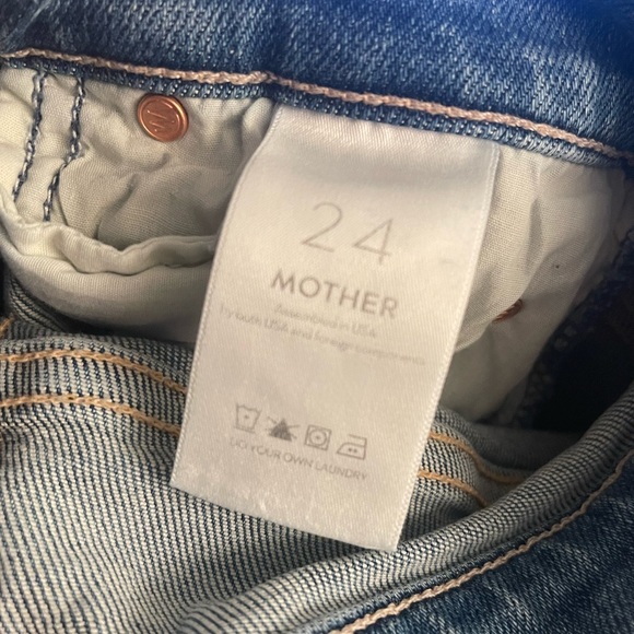 Mother Mid-Rise Dazzler Ankle Fray Jeans - Riding The Cliffside - Picture 8 of 12